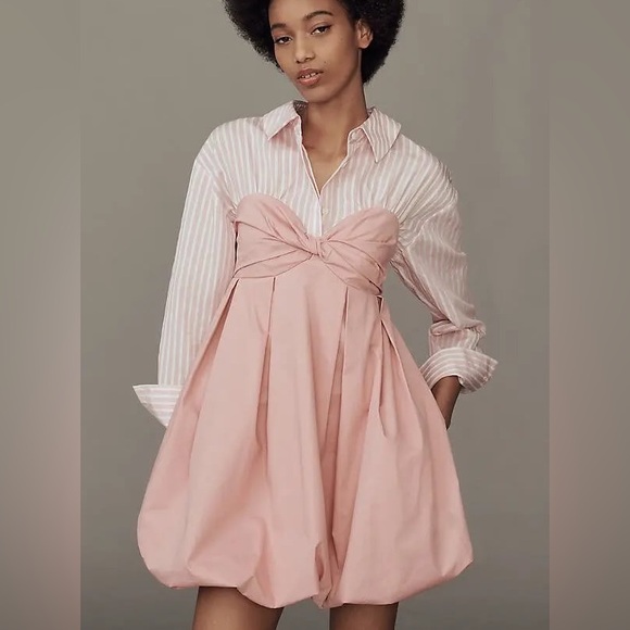 Anthropologie Dresses & Skirts - ANTHROPOLOGIE Mare Mare Layered Twofer Bubble Mini Shirt Dress Size XS